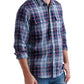 Lucky Brand Men's Plaid Classic Fit Button Down Shirt Navy Size M