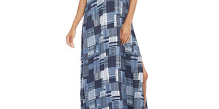 Karen Kane Women's Double V Maxi Dress -Blue Size X-Small