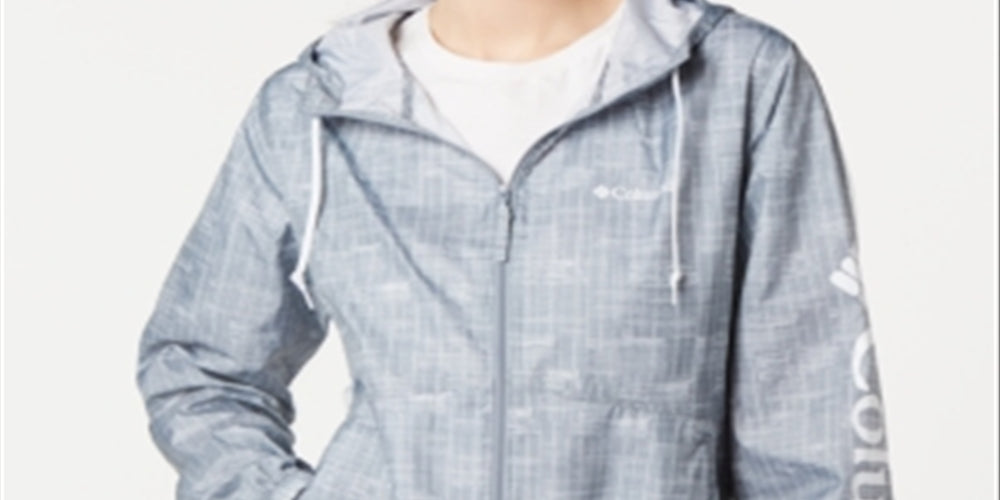 Columbia Women's Flash Forward Printed Windbreaker Gray Size Large