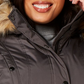 Madden Girl Women's Faux Fur Pocketed Hooded Zippered Parka Winter Jacket Coat Gray Size 1X