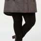 Madden Girl Women's Faux Fur Pocketed Hooded Zippered Parka Winter Jacket Coat Gray Size 1X