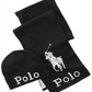 Ralph Lauren Men's Wool Blend Winter Hat & Scarf Set Black Size Regular