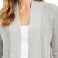 Charter Club Women's Cotton Cropped Cardigan Silver Tin Size Petite XL