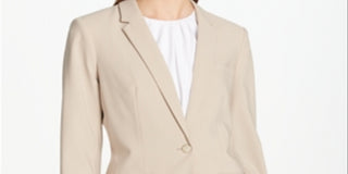 Calvin Klein Women's One Button Blazer Brown Size 12