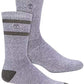 Timberland Men's Men's Marled Striped 2 Pack Boot Socks Gray Size  7-12