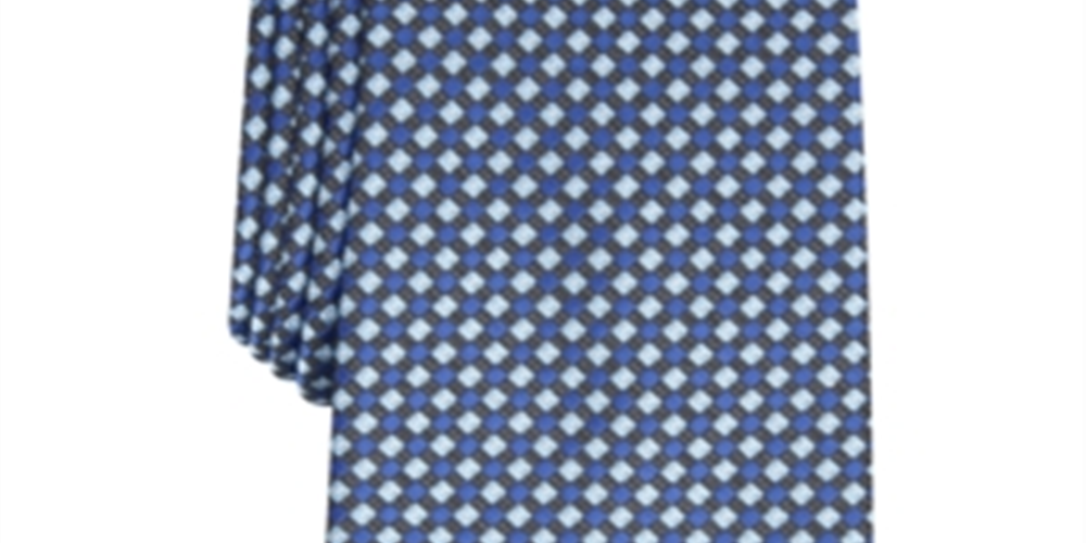 Perry Ellis Men's Morgan Neat Business Professional Neck Tie Blue Size Regular