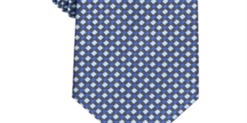 Perry Ellis Men's Morgan Neat Business Professional Neck Tie Blue Size Regular