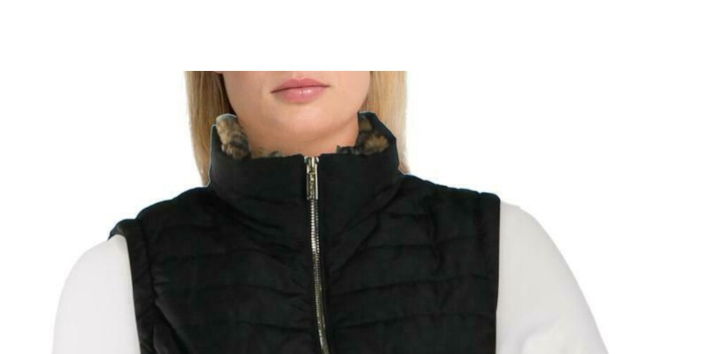 Calvin Klein Women's Winter Quilted Vest Black Size X-Small