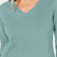 Karen Scott Women's V Neck Sweater Mint Size Medium