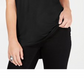 Hippoe Rose Women's Pocket at Front Short Sleeve V Neck T-Shirt Juniors Black Size S