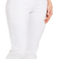 JM Collection Women's Tortoise Look Ring Tummy Control Capri Pants White Size X-Small