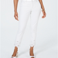 Charter Club Women's Bristol Eyelet Hem Skinny Jeans White Size 18