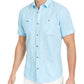 INC International Concepts Men's Collared Printed Button Down Shirt Blue Size Small