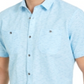 INC International Concepts Men's Collared Printed Button Down Shirt Blue Size Small