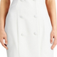 City Studios Junior's Halter Tuxedo Dress White Size Small