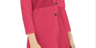Alfani Women's Ottoman Cardigan Pink Size Petite Medium