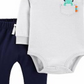 Carter's Boy's 2 Pc Bodysuit Set Baby Blue Size 9MOS