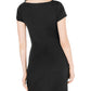 Planet Gold Women's Short Sleeve Short Body Con Cocktail Dress Black Size Large