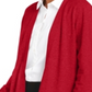 Charter Club Women's Open Front Cardigan Red Size Small