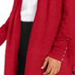 Charter Club Women's Open Front Cardigan Red Size Small