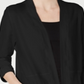 Karen Scott Women's 3/4 Sleeve Cozy Cardigan Black Size X-Small