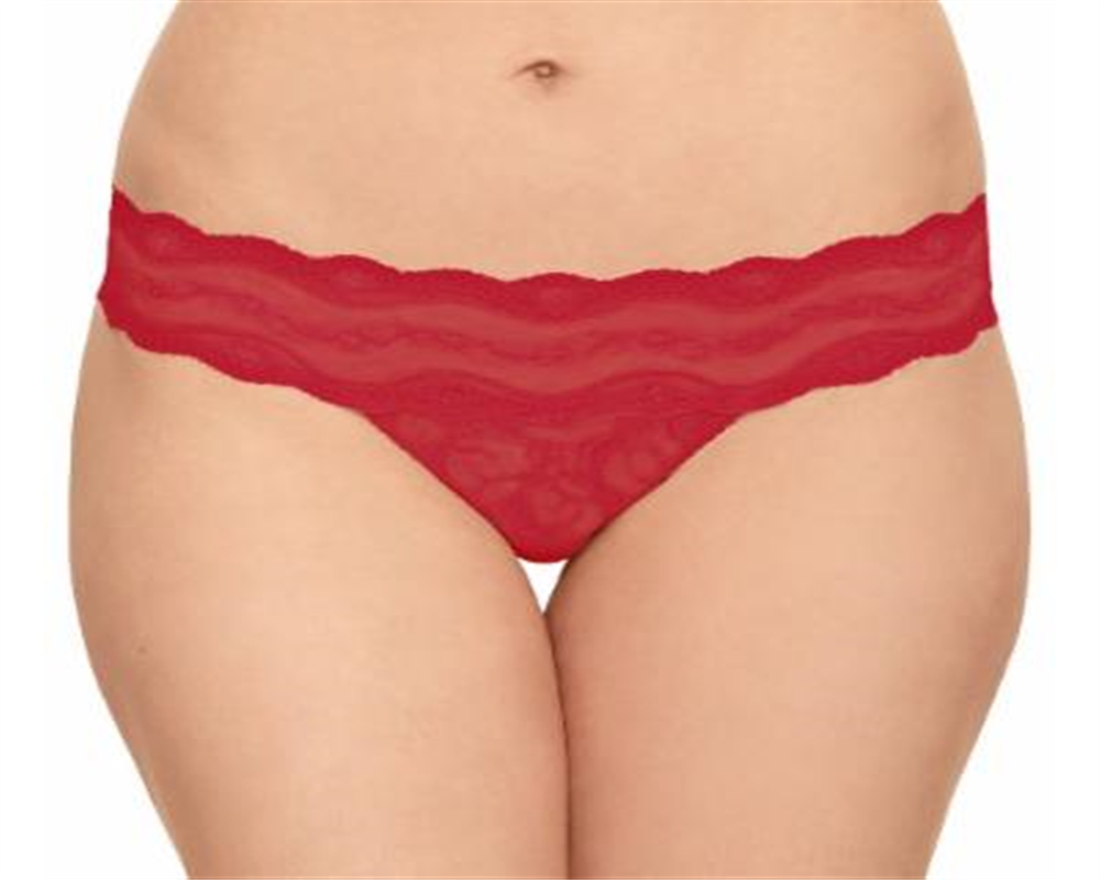 B.tempt'd By Wacoal Women's Lace Kiss Bikini Red Size Large