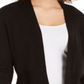 Charter Club Women's Open Front Peplum Cardigan Black Size Small