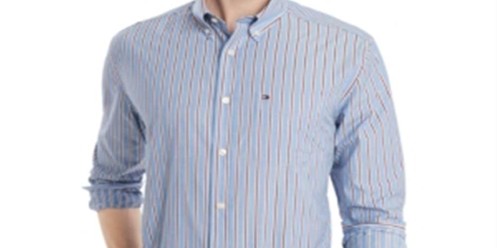 Tommy Hilfiger Men's Classic Fit Shirt Blue Size XS