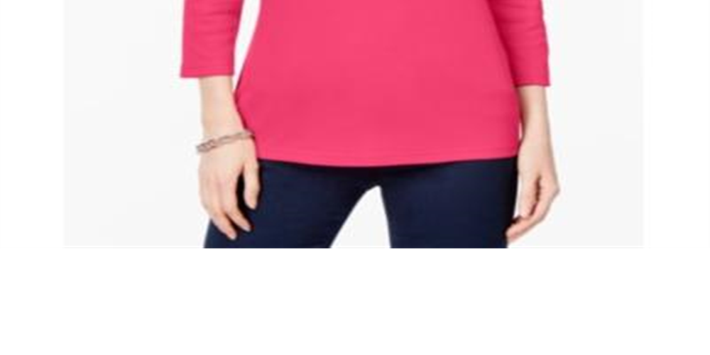 Karen Scott Women's Scoop Neck Top Pink Size XX-Large