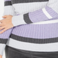 Karen Scott Women's Striped Pullover Crewneck Sweater Purple Size X-Small