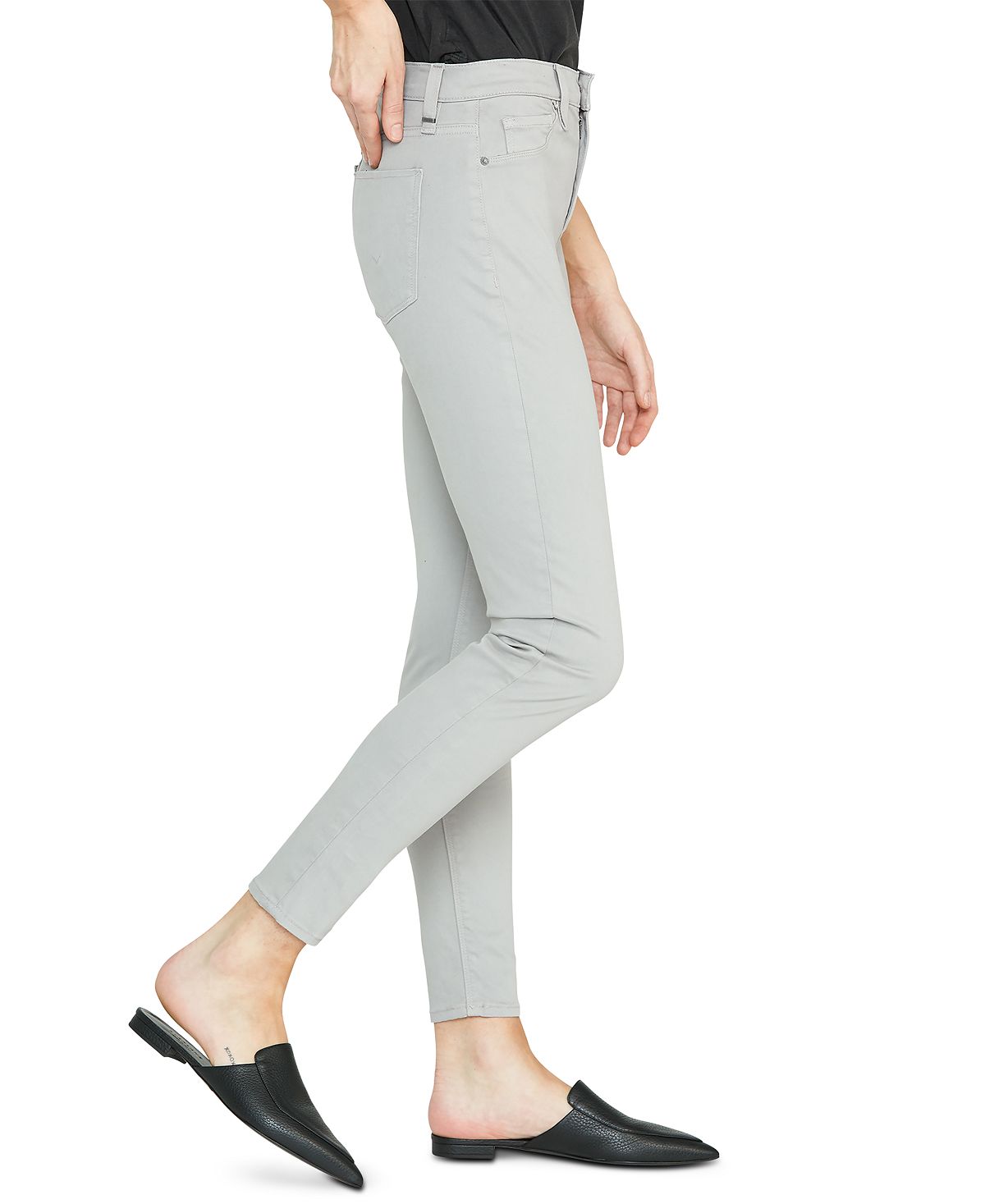 Hudson Women's Nico Mid Rise Super Skinny Stretch Jeans Gray Size 26