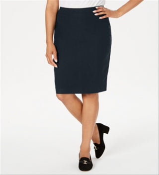 Charter Club Women's Pull on Tummy Control Skirt Blue Size 4