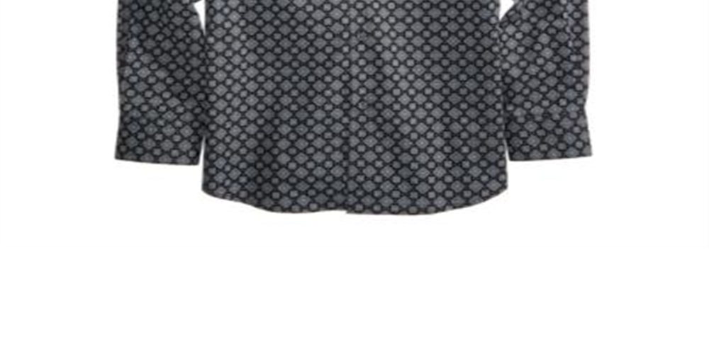 DKNY Big Boy's Mosaic Print Shirt Black/Grey Size 10