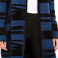 Alfani Women's Eyelash Knit Long CardiganT eal/Black Size Petite L