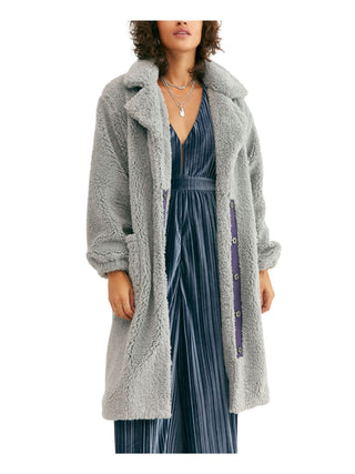 Free People Women's Zip up Jacket Blue Size Large