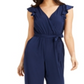 Charter Club Women's Flutter Sleeve Jumpsuit Blue Size 14