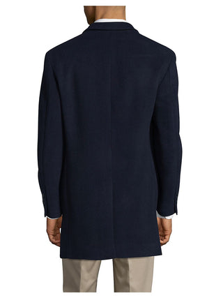 Calvin Klein Men's Overcoat Prosper X Fit Wool Blue Size 46