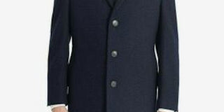 Calvin Klein Men's Overcoat Prosper X Fit Wool Blue Size 46