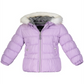 Weathertamer Little Girl's Faux Fur Trim & Hat Hooded Puffer Jacket Purple Size 5/6