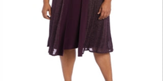 R & M Richards Women's Necklace Dress & Sparkle Jacket Black Size 0