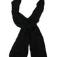 Polo Ralph Lauren Men's Fringe Cotton Rectangle Scarf Black Size Regular