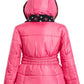 S Rothschild & Co Little Girl's Hooded Jacket with Scarf Pink Size 5/6