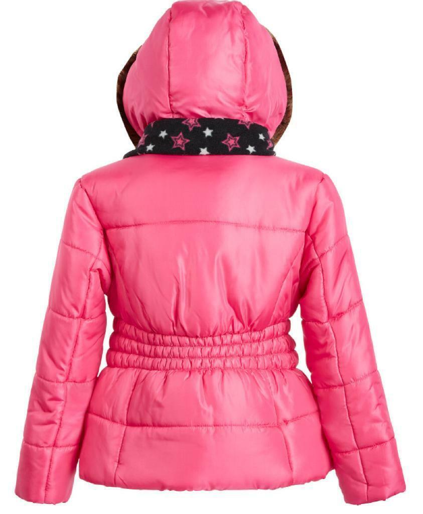 S Rothschild & Co Little Girl's Hooded Jacket with Scarf Pink Size 5/6