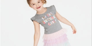 Epic Threads Toddler Girl's Birthday Tulle Dress Gray Size 4T