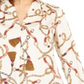 Bar III Women's Printed Pleated Top Brown Size XX-Small