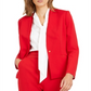 Calvin Klein Women's Single Button Blazer Red Size 2