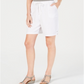 Karen Scott Women's Cotton Drawstring Shorts White Size Medium