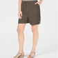 Karen Scott Women's Cotton Drawstring Shorts Brown Size Large