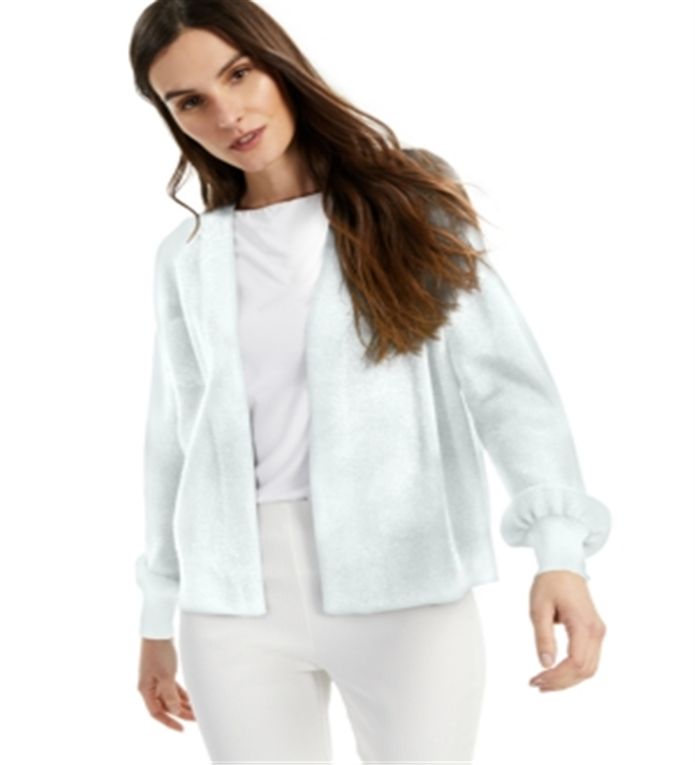 Alfani Women's Open Front Cardigan Blue Size Petite Large