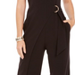 Vince Camuto Women's D Ring Belted Wrap Jumpsuit Black Size 12